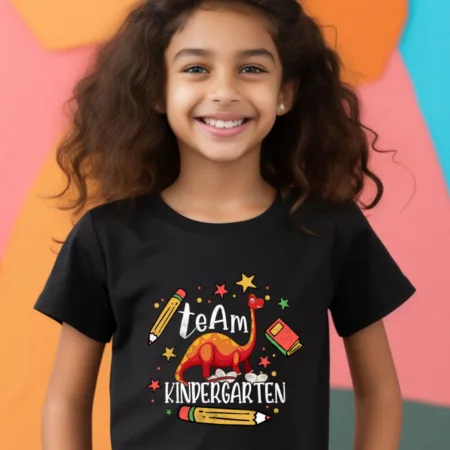 Kid's Team Kindergarten Graphics Printed T-Shirt
