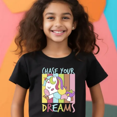 Kid's Chase Your Dreams Graphics Printed T-Shirt