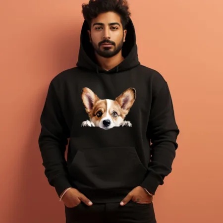 Men's Corgi Graphics Printed Hoodies