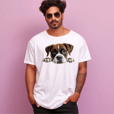 Men's Boxer Design Printed Oversized T-Shirt