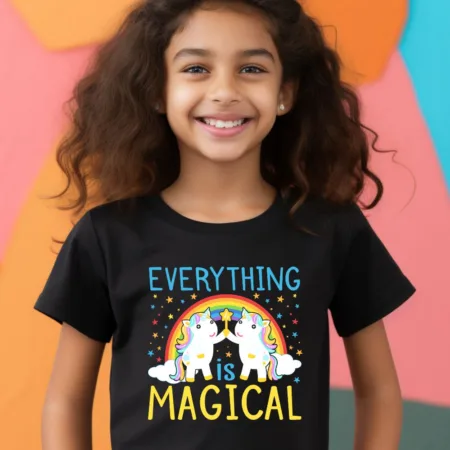 Kid's Every Thing is Magical Graphics Printed T-Shirt