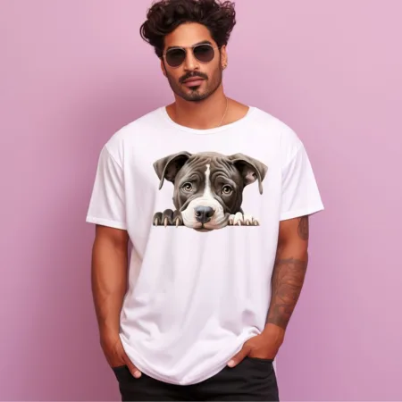 Men's American pit bull Design Printed Oversized T-Shirt