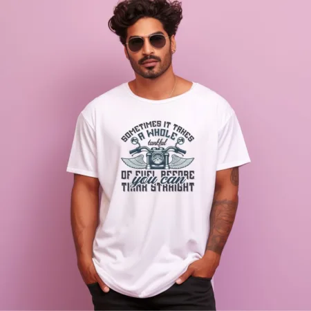 Men's Sometimes It Tahes A Whole Thankful You Can Design Printed Oversized T-Shirt