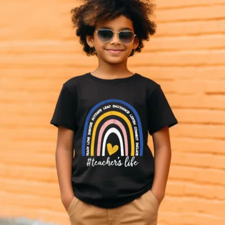 Kid's Teacher's Life Graphics Printed T-Shirt