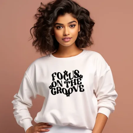 Women's Focus On The Groove Graphics Printed Sweatshirts