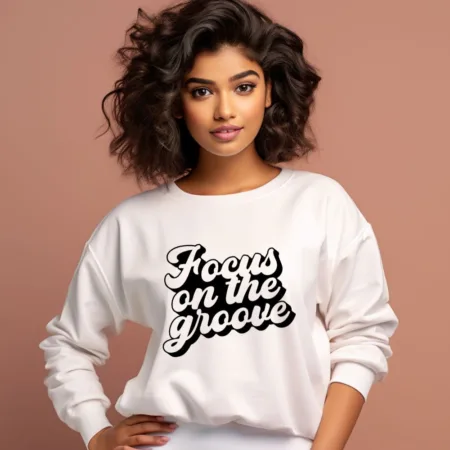Women's Focus On The Groove Graphics Printed Sweatshirts