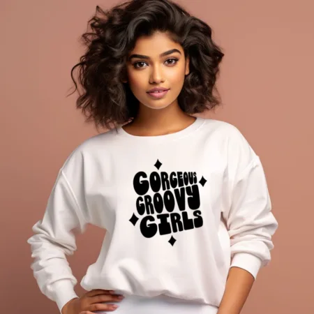 Women's Gorgeous Groovy Girls Graphics Printed Sweatshirts