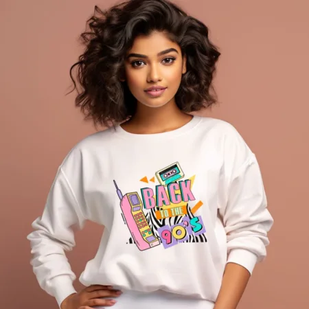Women's Back To The 90'S Graphics Printed Sweatshirts