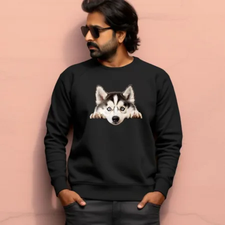 Men's Siberian Husky Graphics Printed Sweatshirts