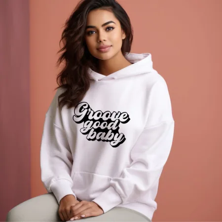 Women's Groove good baby Graphics Printed Hoodies
