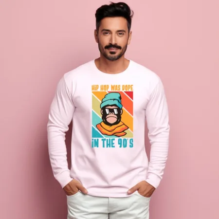 Men's Hip Hop Was Dope In The 90's Graphics Printed Sweatshirts