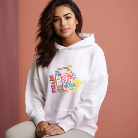 Women's Oh Yeah 90'S Baby Graphics Printed Hoodies