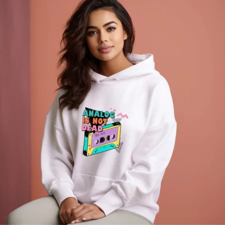 Women's Analog is not Dead Graphics Printed Hoodies