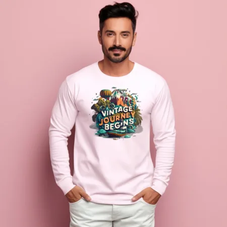 Men's Vintage Journey Begins Graphics Printed Sweatshirts