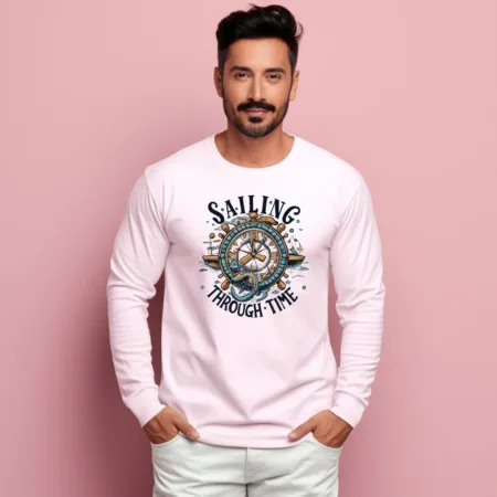 Men's Sailing Through Time Graphics Printed Sweatshirts