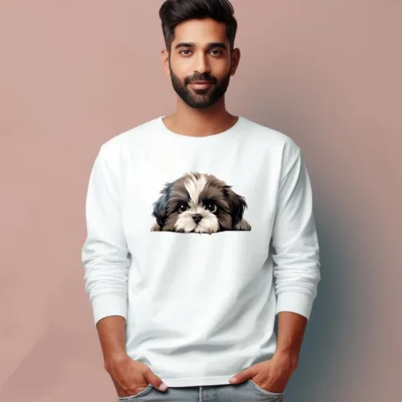 Men's Shih Tzu Quote Printed Full Sleeve T Shirt