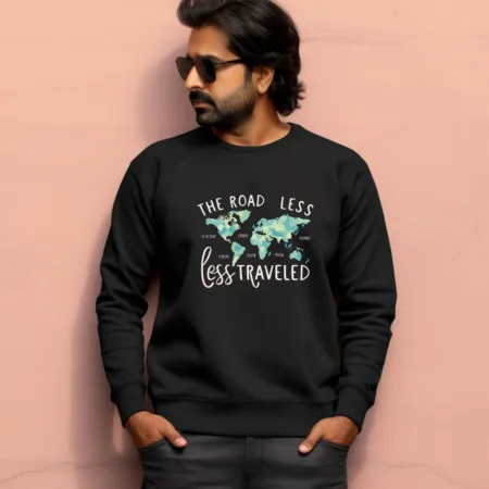 Men's The Road Less Travelled Graphics Printed Sweatshirts
