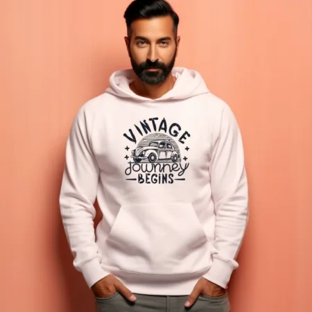 Men's Vintage Journey Begins Graphics Printed Hoodies