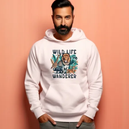 Men's Wild Life Wanderer Graphics Printed Hoodies