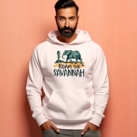 Men's Roam The Savannah Graphics Printed Hoodies
