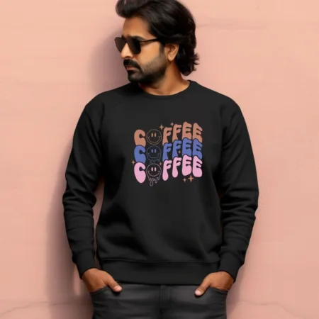 Men's Coffee  Graphics Printed Sweatshirts