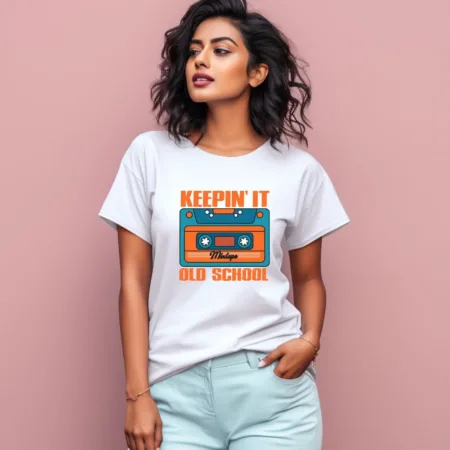 Women's Keepin' IT Old School Graphics Printed T-Shirt