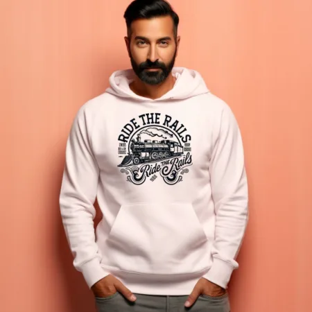 Men's Ride The Rails Graphics Printed Hoodies