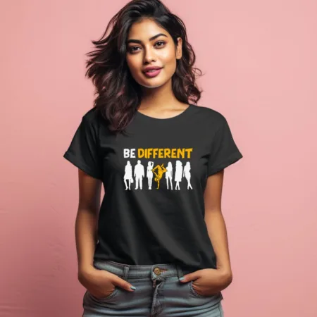 Women's Be Different  Graphics Printed T-Shirt