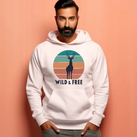 Men's Wild & Free Graphics Printed Hoodies