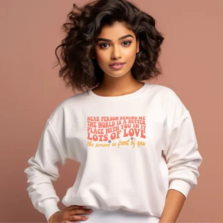 Women's Lots Of Love Quote Printed Sweatshirts