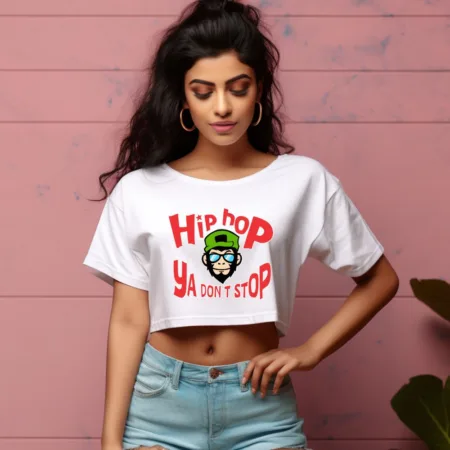 Women's Hip Hop Ya Don't Stop Graphics Printed Crop Tops