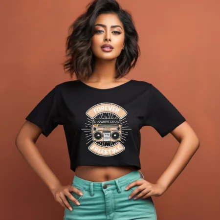 Women's Forever Freestyle Graphics Printed Crop Tops
