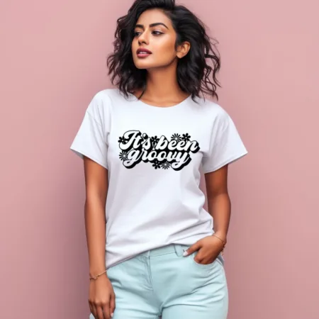 Women's It's Been Groovy Flower Graphics Printed T-Shirt