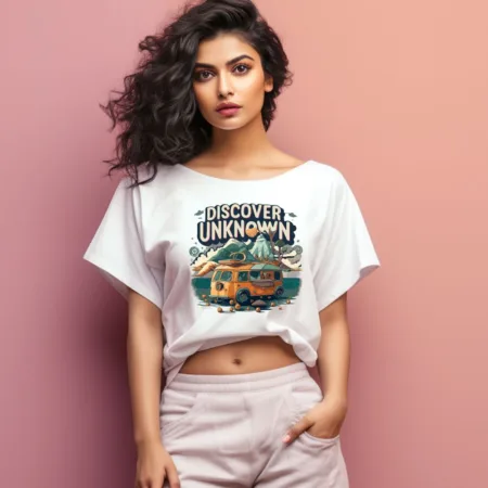 Women's Discover Unknown Graphics Printed Oversized T-Shirt