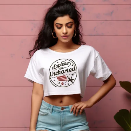 Women's Explore The Uncharted  Graphics Printed Crop Tops