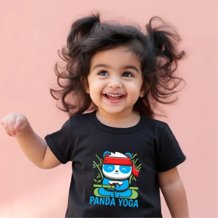 Toddler's Panda Yoga Graphics Printed T-Shirt