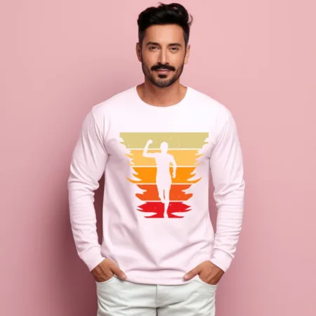 Men's Man Running Graphics Printed Sweatshirts