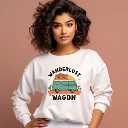 Women's Wanderlust Wagon Graphics Printed Sweatshirts