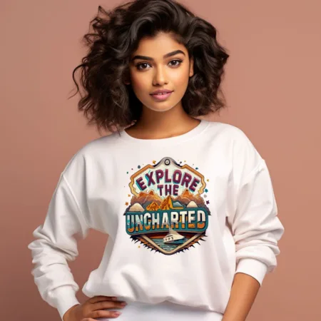 Women's  Explore The Uncharted Graphics Printed Sweatshirts