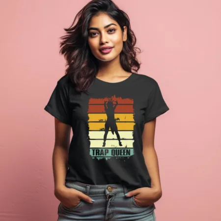 Women's Trap Queen Graphics Printed T-Shirt