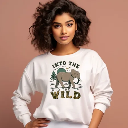 Women's Into The Wild Graphics Printed Sweatshirts