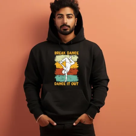 Men's Break Dance Dance It Out Graphics Printed Hoodies