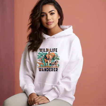 Women's Wild Life Wanderer Graphics Printed Hoodies