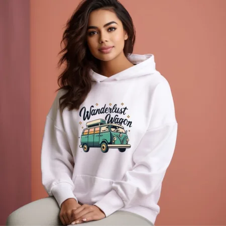 Women's Wanderlust Wagon Graphics Printed Hoodies
