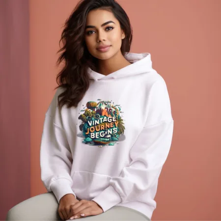 Women's Vintage Journey Begins Graphics Printed Hoodies