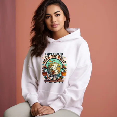 Women's Roam The World Graphics Printed Hoodies