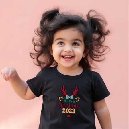 Toddler's My Frist Christmas 2023 Graphics Printed T-Shirt