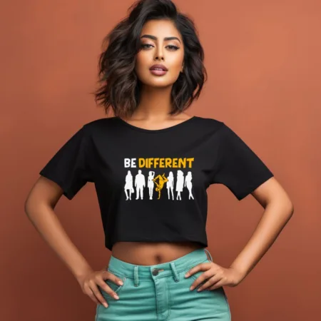 Women's Be Different Graphics Printed Crop Tops