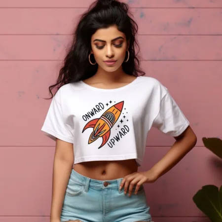 Women's Onward Upward Graphics Printed Crop Tops