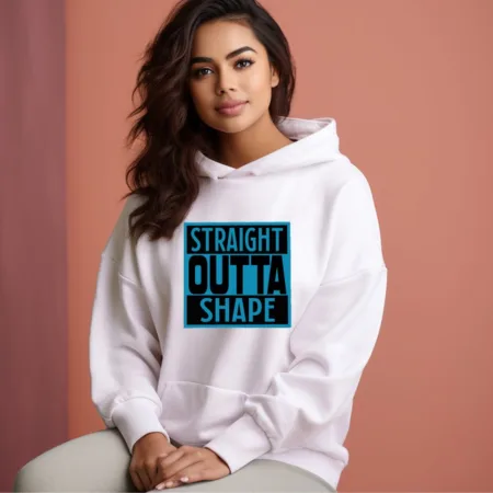 Women's Straight Otta Shape Graphics Printed Hoodies